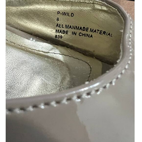 Steve Madden Chevron Peep Toe Platform Sandal Beige Brown Shoes Women's Size 8 - Picture 7 of 7